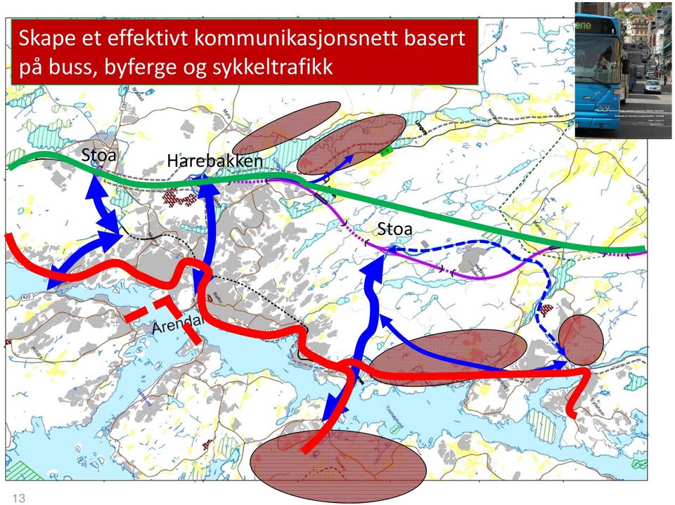 på buss, byferge og