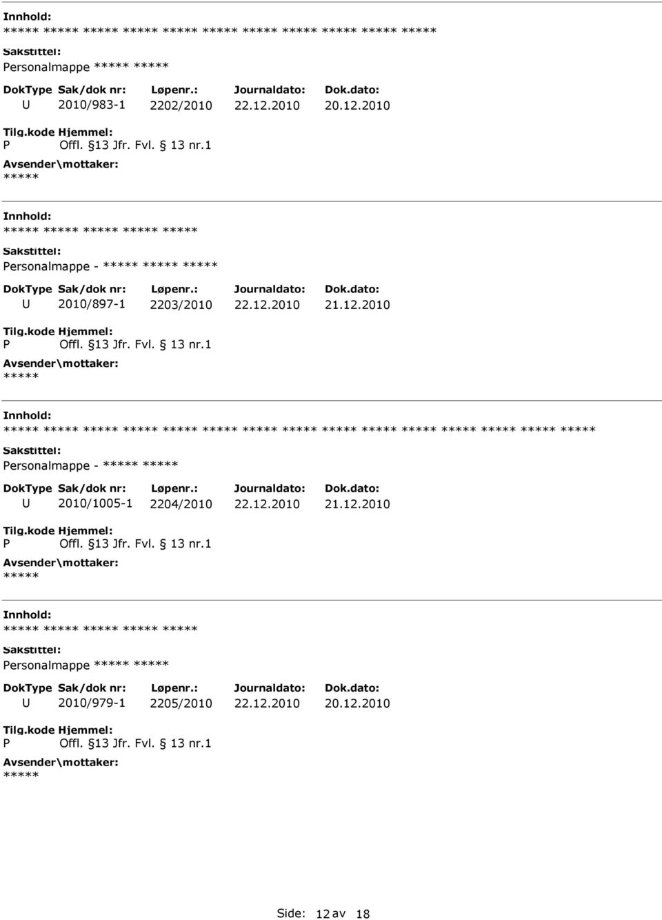 ersonalmappe - 2010/1005-1 2204/2010