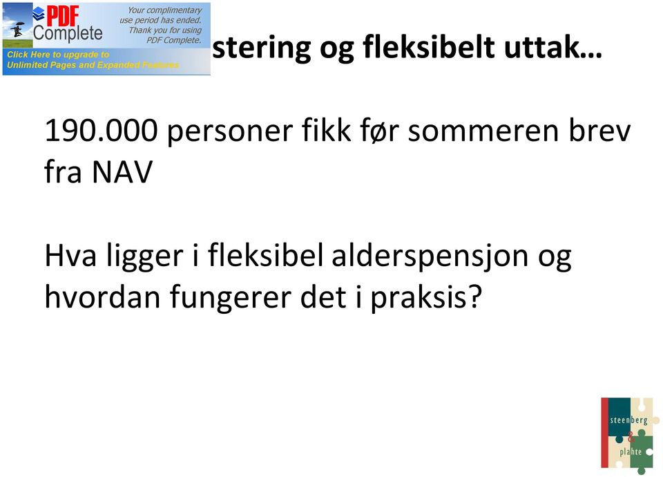 fra NAV Hva ligger i fleksibel