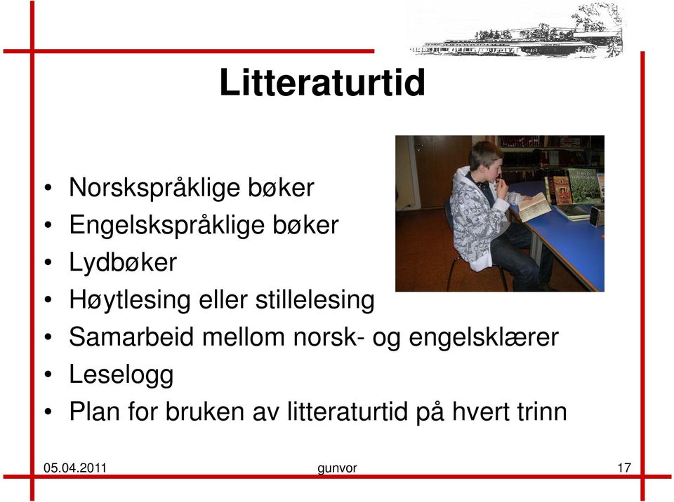 Samarbeid mellom norsk- og engelsklærer Leselogg Plan