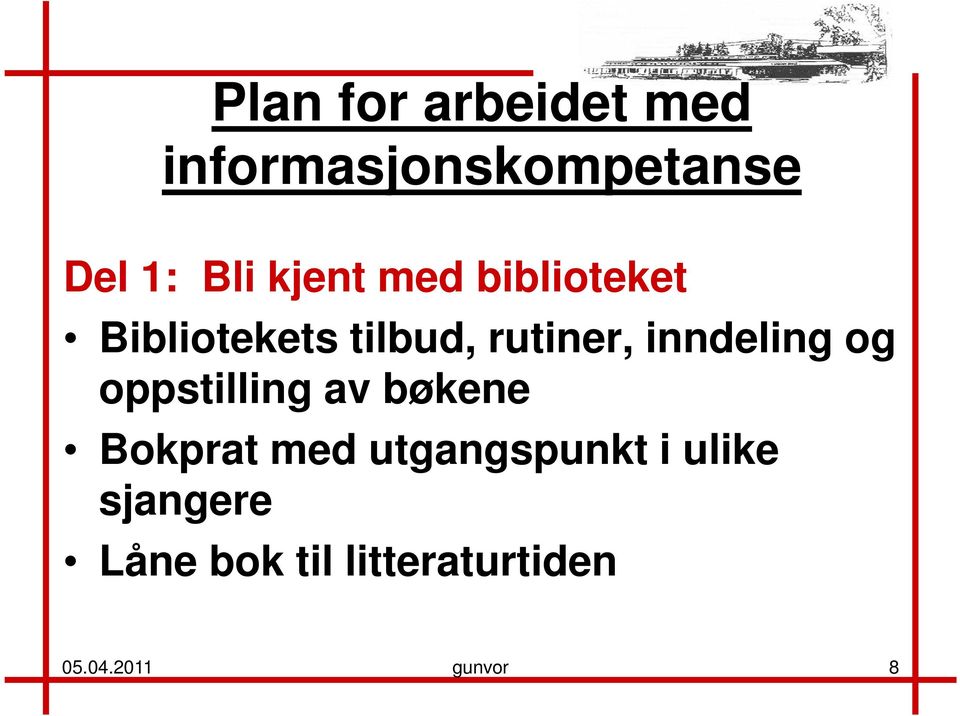 inndeling og oppstilling av bøkene Bokprat med