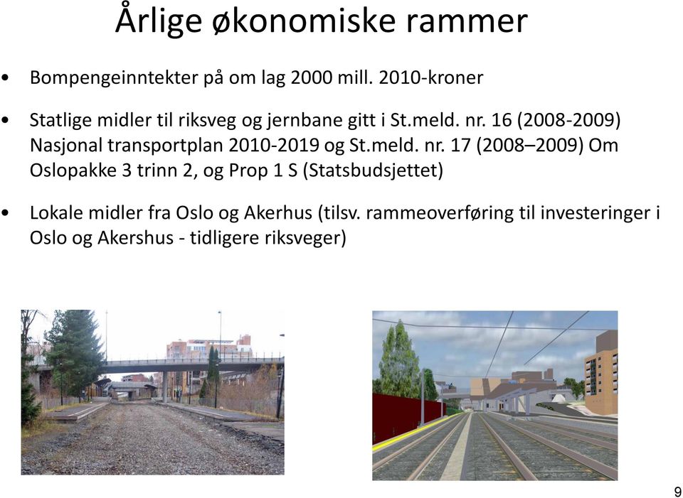 16 (2008-2009) Nasjonal transportplan 2010-2019 og St.meld. nr.