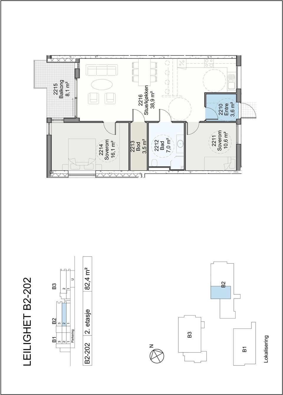 etasje 8,4 m² B B B