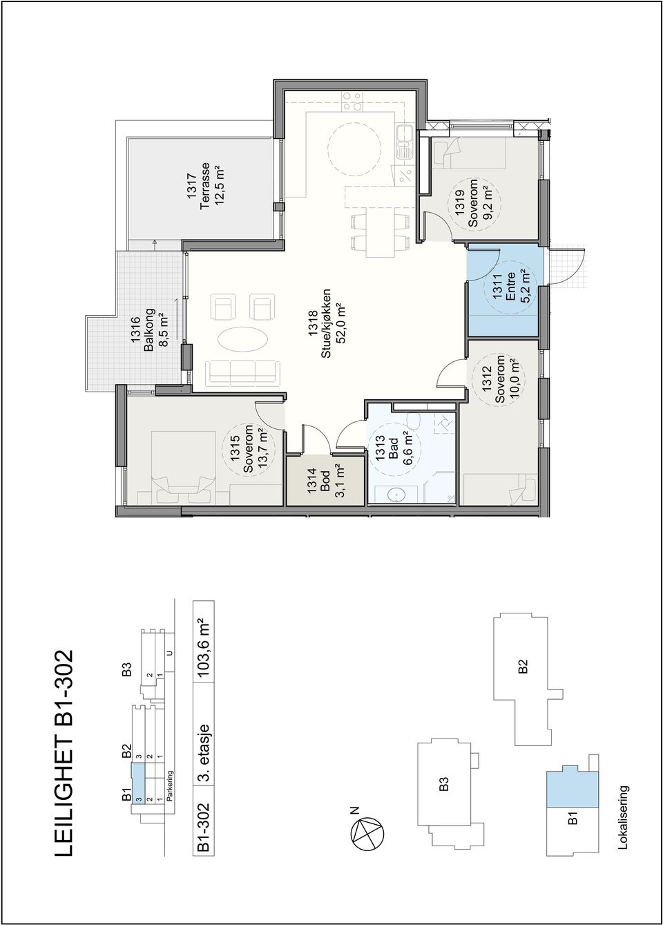 etasje 0,6 m² 5,7 m² 4, m² 8