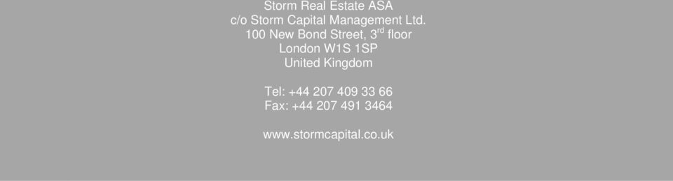 100 New Bond Street, 3 rd floor London W1S 1SP