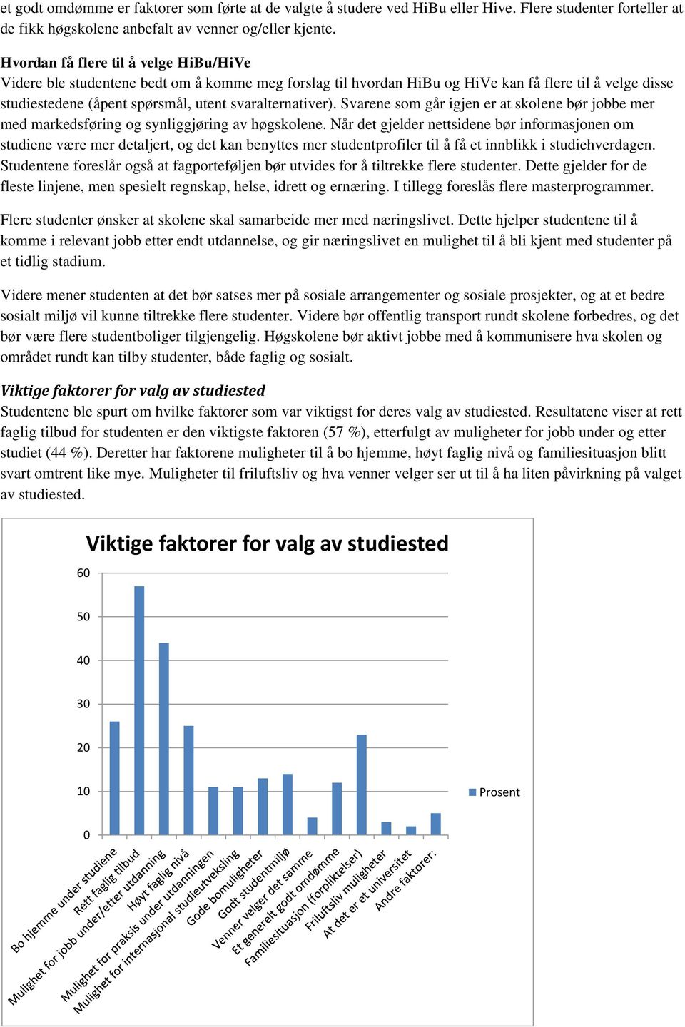 Svarene som går igjen er at skolene bør jobbe mer med markedsføring og synliggjøring av høgskolene.