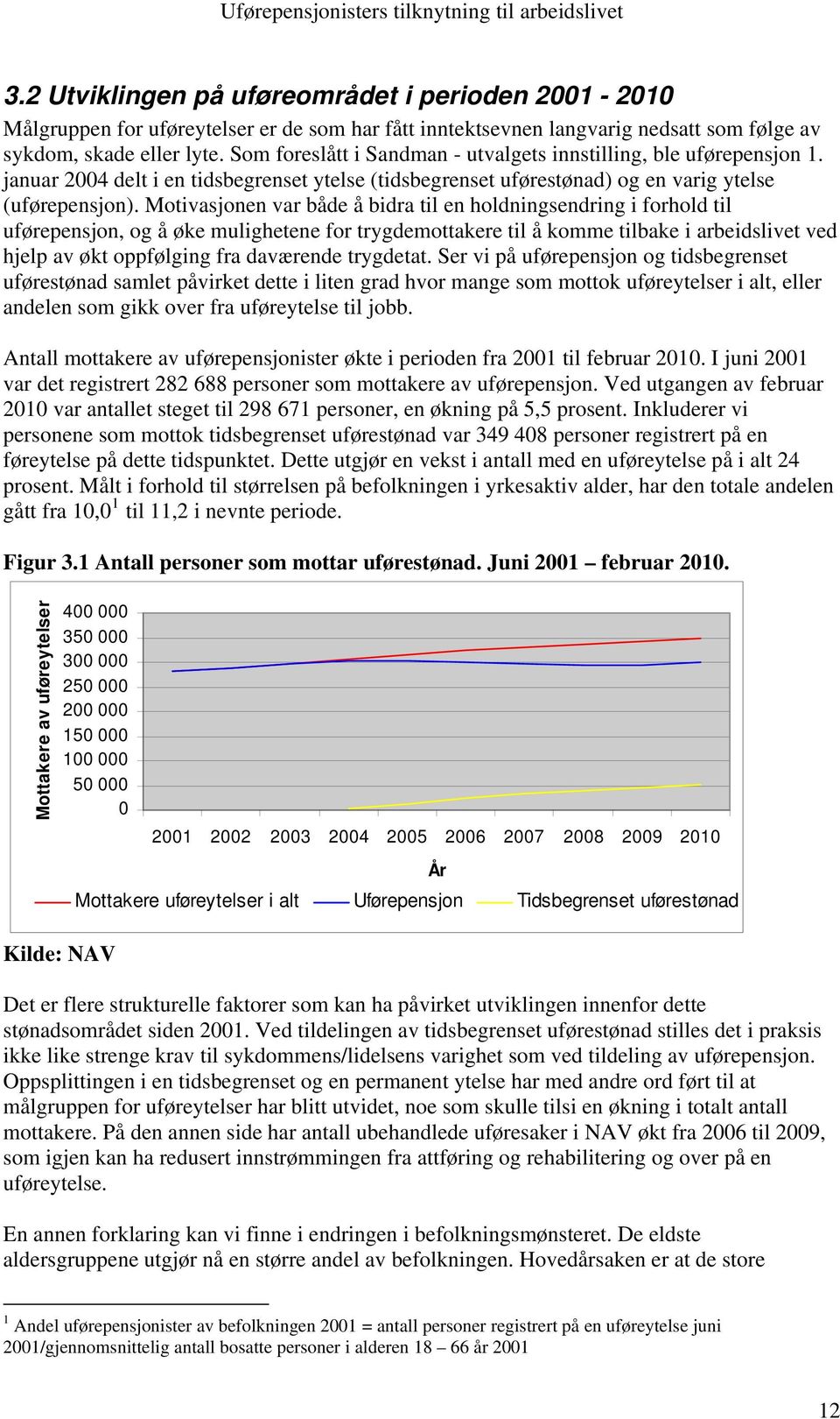 Motivasjonen var både å bidra til en holdningsendring i forhold til uførepensjon, og å øke mulighetene for trygdemottakere til å komme tilbake i arbeidslivet ved hjelp av økt oppfølging fra daværende