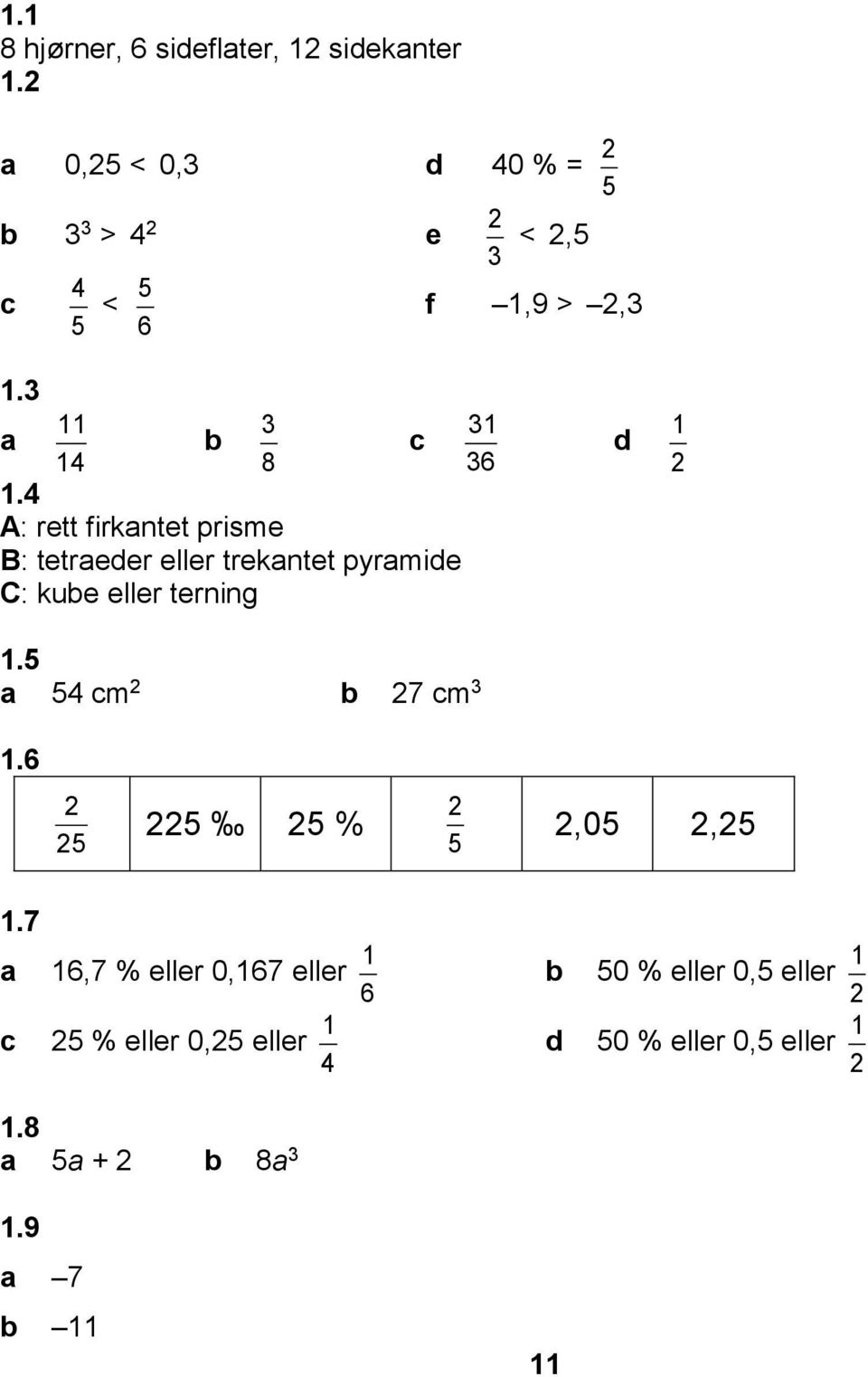 4 A: rett firkntet prisme B: tetreer eller trekntet pyrmie C: kue eller terning 31 36 1.