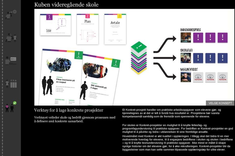 Prosjektene bør ivareta kompetansemål samtidig som de fremstår som spennende for elevene.