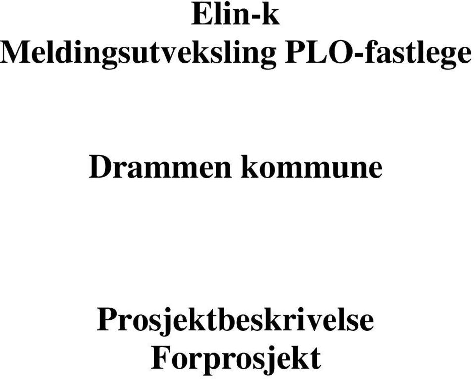 PLO-fastlege Drammen