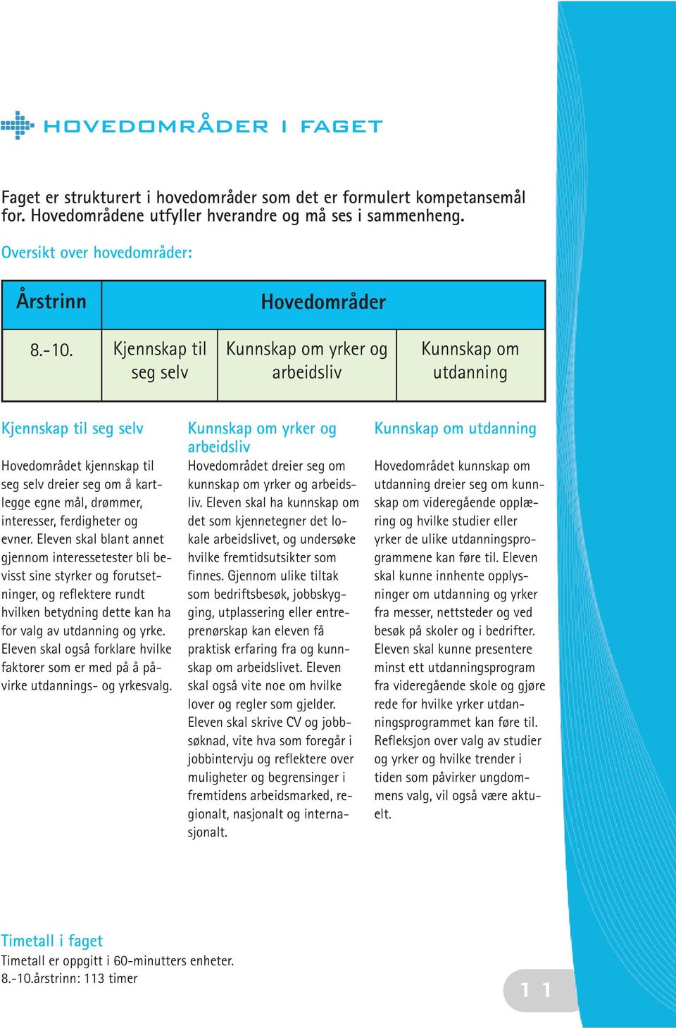 interesser, ferdigheter og evner.