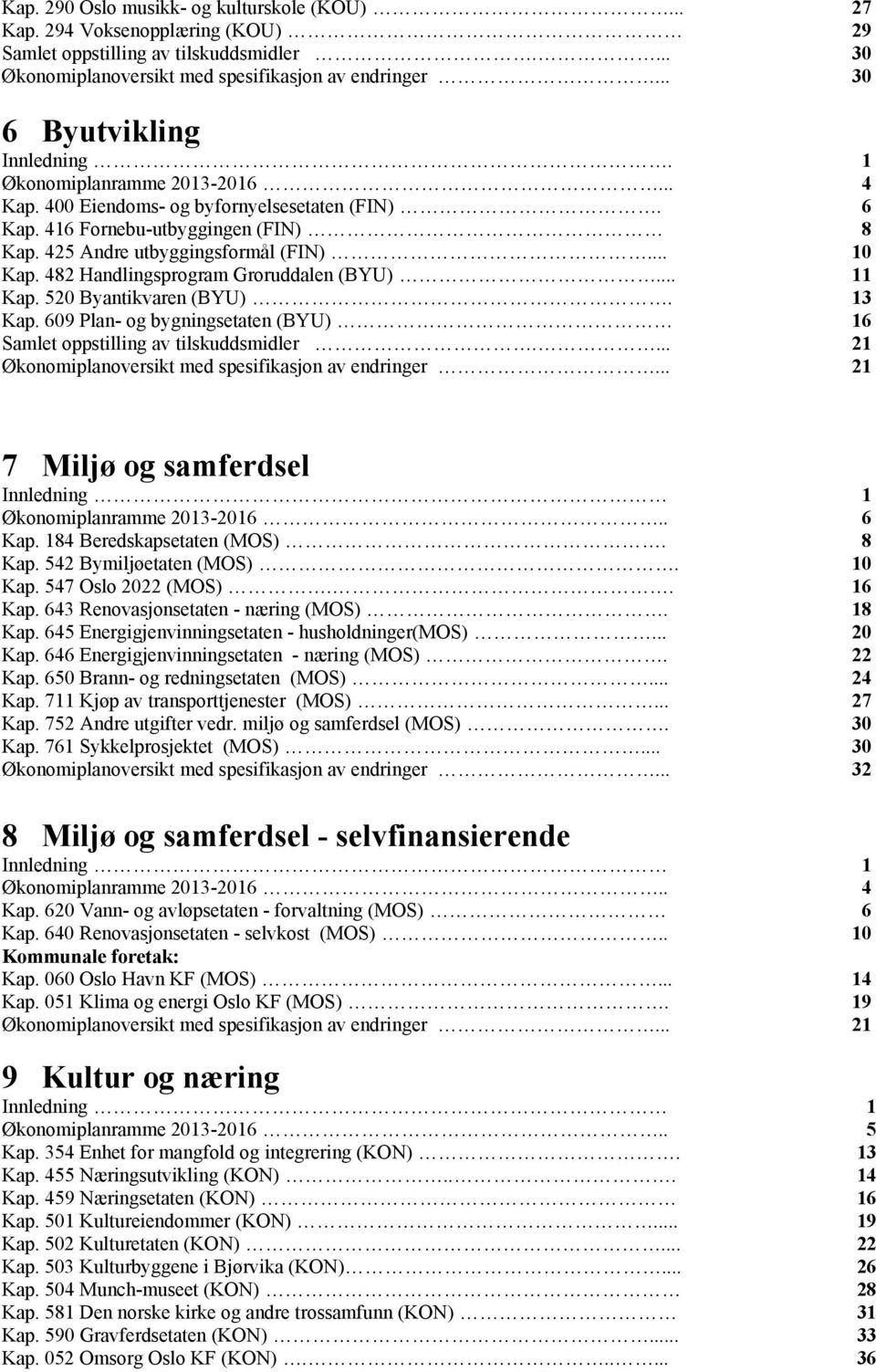 482 Handlingsprogram Groruddalen (BYU)... 11 Kap. 520 Byantikvaren (BYU). 13 Kap. 609 Plan- og bygningsetaten (BYU) 16 Samlet oppstilling av tilskuddsmidler.