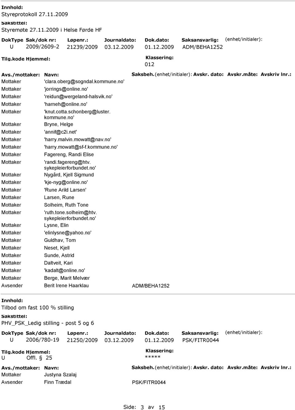 sykepleierforbundet.no' Nygård, Kjell Sigmund 'kje-nyg@online.no' 'Rune Arild Larsen' Larsen, Rune Solheim, Ruth Tone 'ruth.tone.solheim@htv. sykepleierforbundet.no' Lysne, Elin 'elinlysne@yahoo.