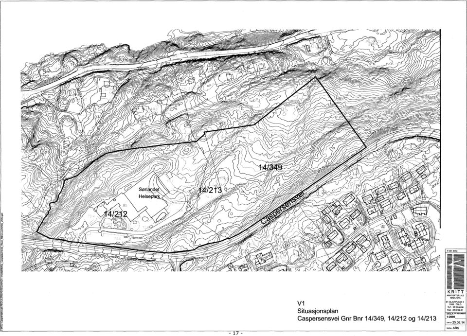 8002 \TEGNING 1-mode1118002_CaspersensveLRisor REGULERING Caspersensvei V1 Situasjonsplan CaspersensveiGnr