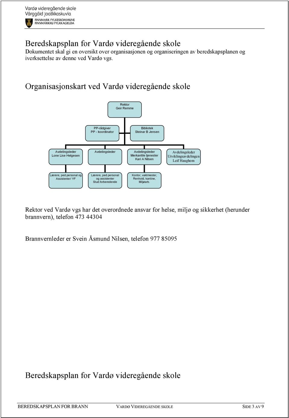 Leif Haughom Lærere, ped.personal og Assistenter/ YF Lærere, ped.personal og assistenter Stud.forberedende Kontor, vaktmester, Renhold, kantine, Miljøarb.