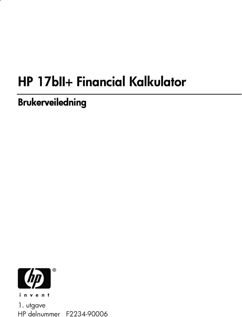 HP 17bII+ Financial Kalkulator - PDF Free Download