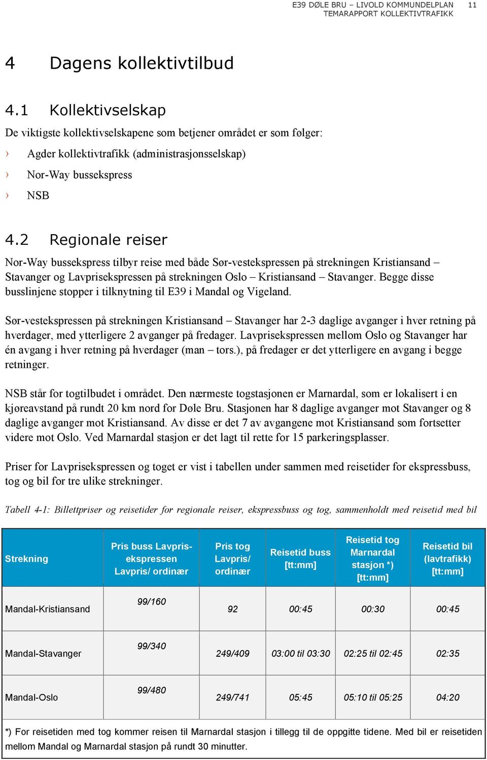 Begge disse busslinjene stopper i tilknytning til E39 i Mandal og Vigeland.