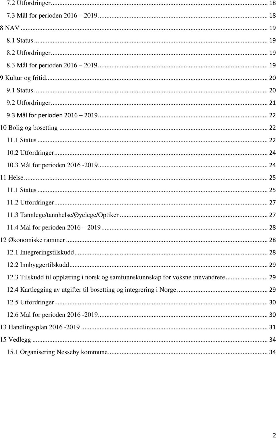 3 Tannlege/tannhelse/Øyelege/Optiker... 27 11.4 Mål for perioden 2016 2019... 28 12 Økonomiske rammer... 28 12.1 Integreringstilskudd... 28 12.2 Innbyggertilskudd... 29 12.