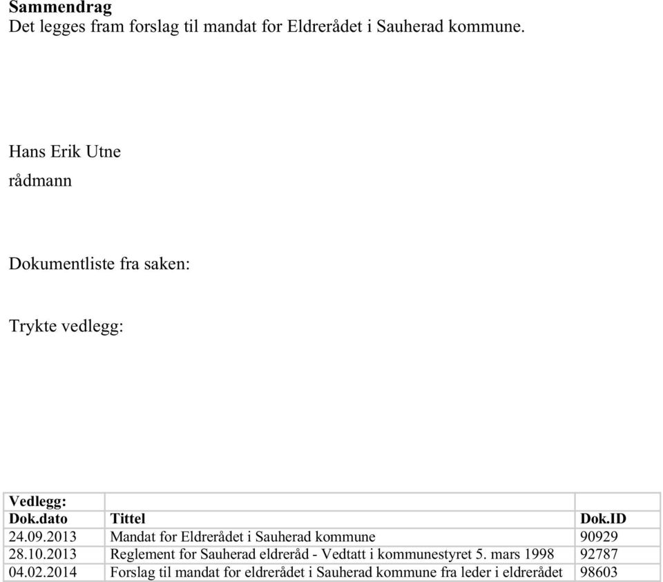 2013 Mandat for Eldrerådet i Sauherad kommune 90929 28.10.