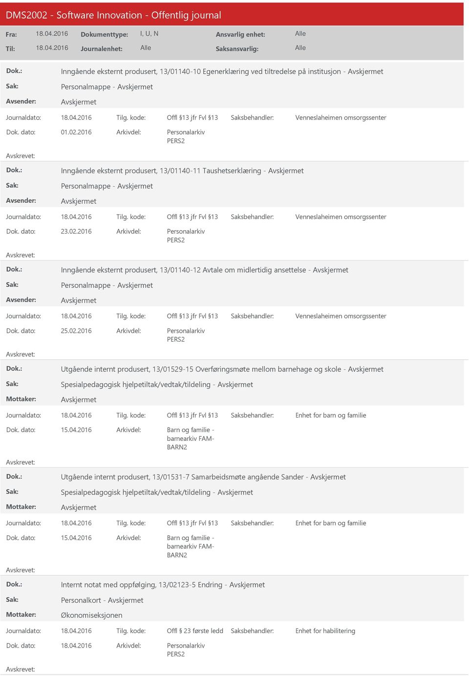 2016 Inngående eksternt produsert, 13/01140-12 Avtale om midlertidig ansettelse - Personalmappe - 25.02.