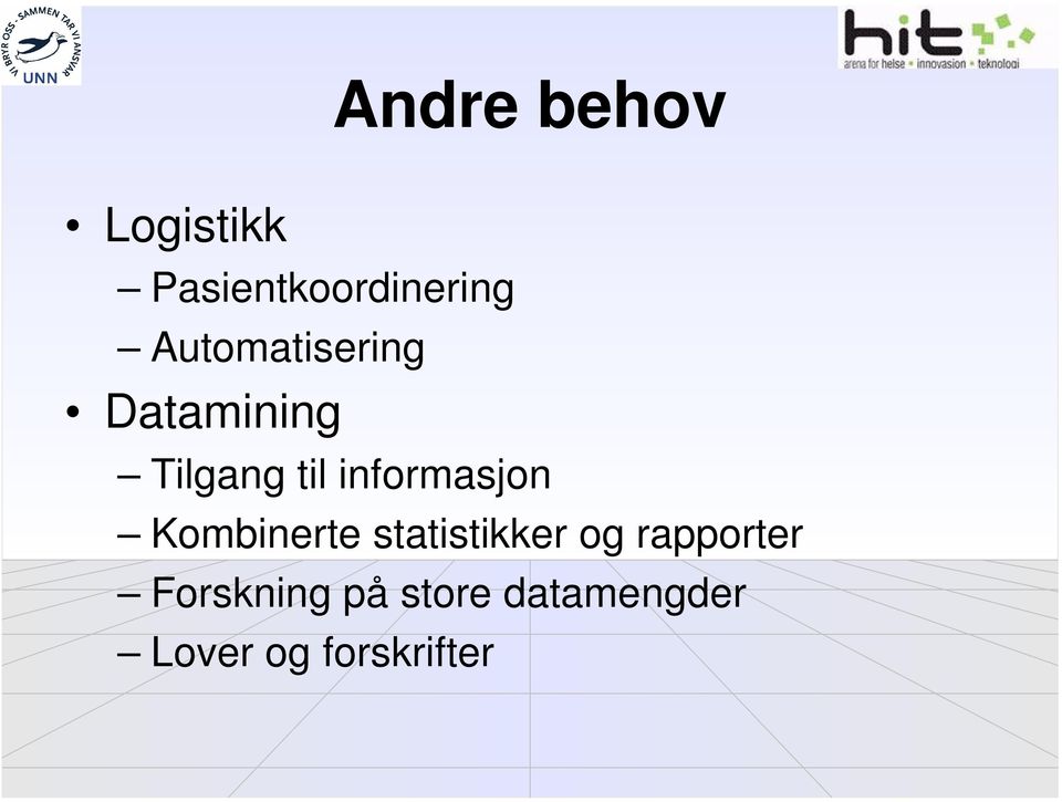 informasjon Kombinerte statistikker og