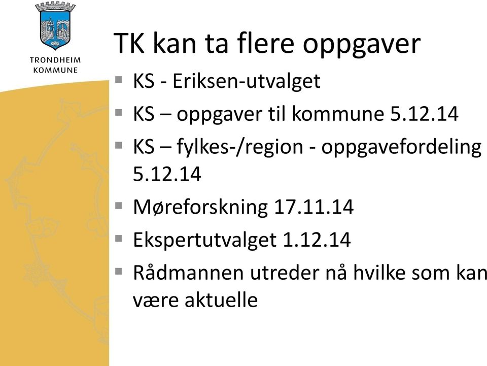 14 KS fylkes-/region - oppgavefordeling 5.12.