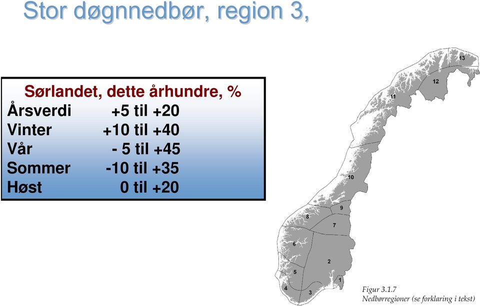 +5 til +20 Vinter +10 til +40 Vår - 5