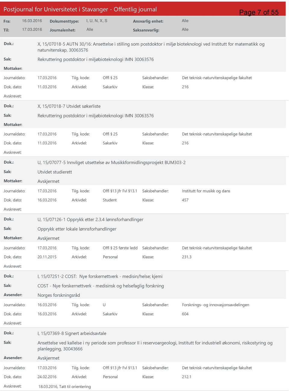 postdoktor i miljøbioteknologi IMN 30063576 Dok. dato: 11.03.