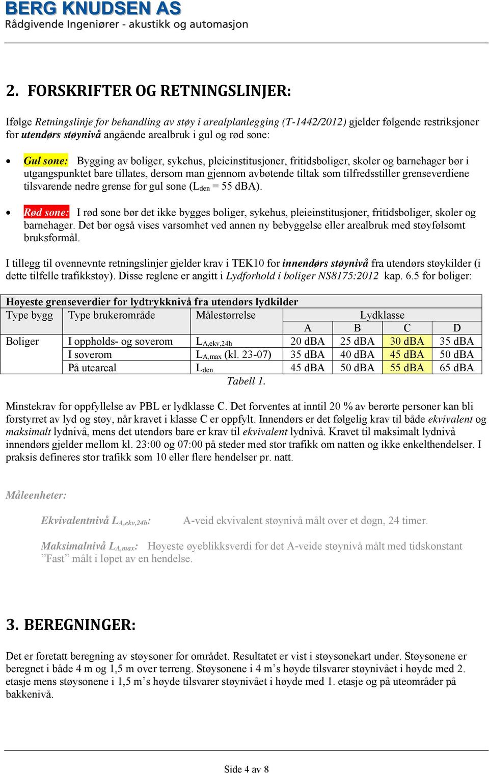 grenseverdiene tilsvarende nedre grense for gul sone (L den = 55 dba). Rød sone: I rød sone bør det ikke bygges boliger, sykehus, pleieinstitusjoner, fritidsboliger, skoler og barnehager.