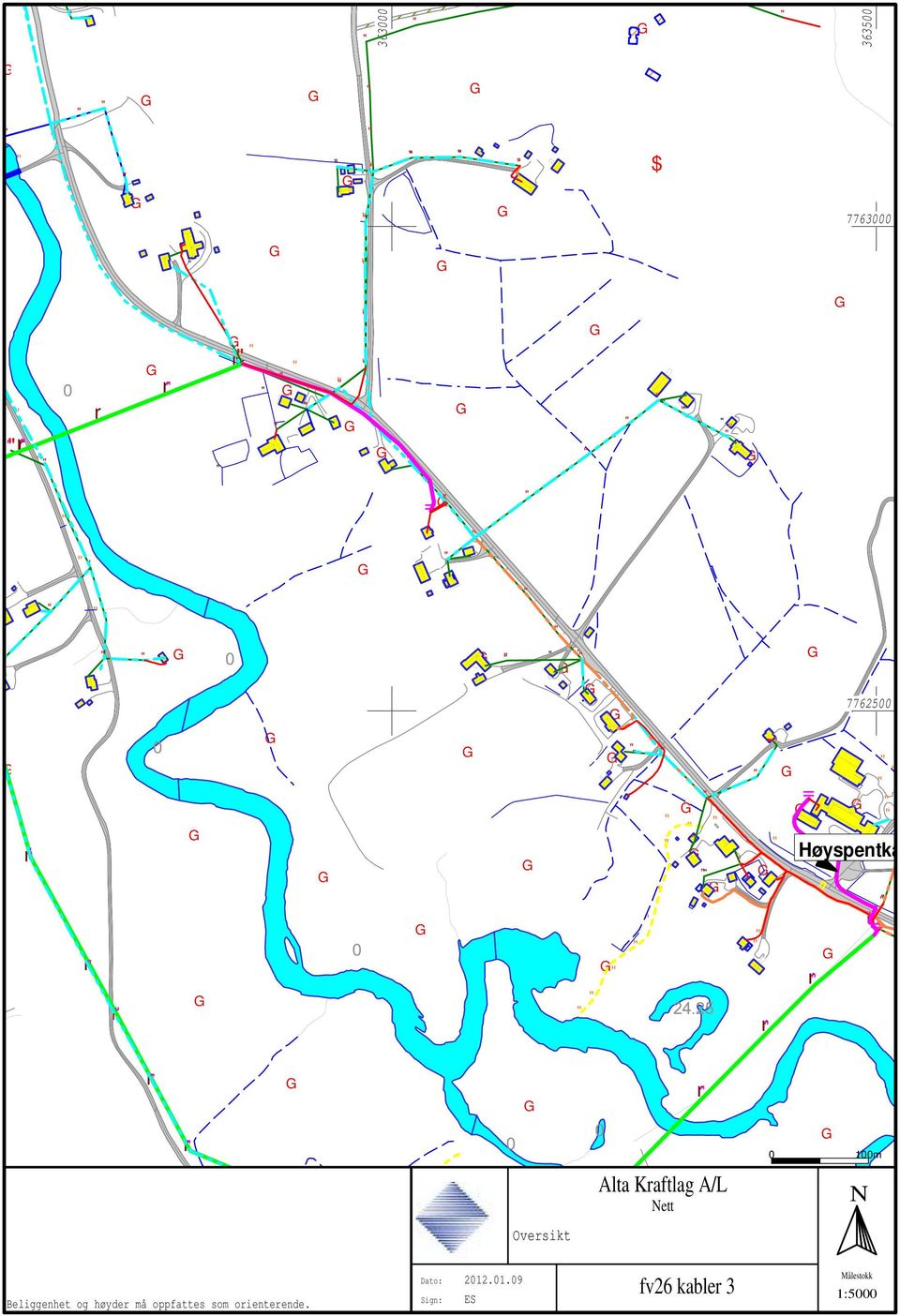 .01.09 ES Målstokk 1:5000 fv26 kabl 3 Alta