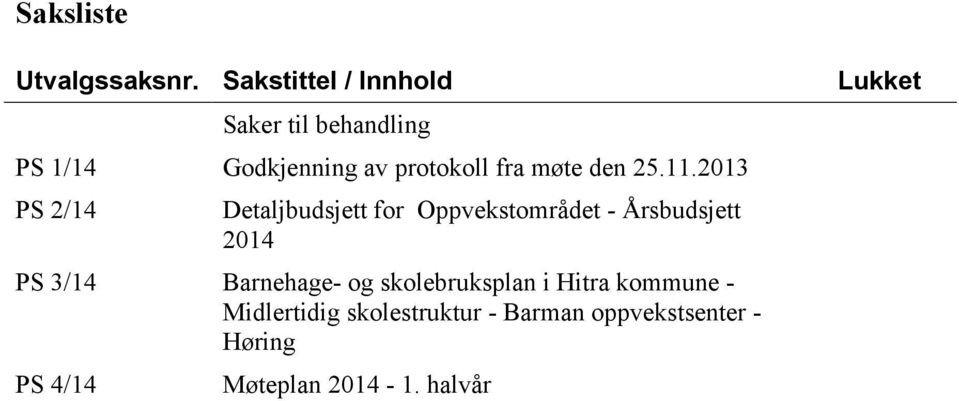 protokoll fra møte den 25.11.