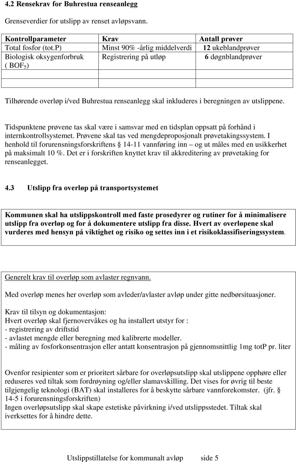 beregningen av utslippene. Tidspunktene prøvene tas skal være i samsvar med en tidsplan oppsatt på forhånd i internkontrollsystemet. Prøvene skal tas ved mengdeproposjonalt prøvetakingssystem.