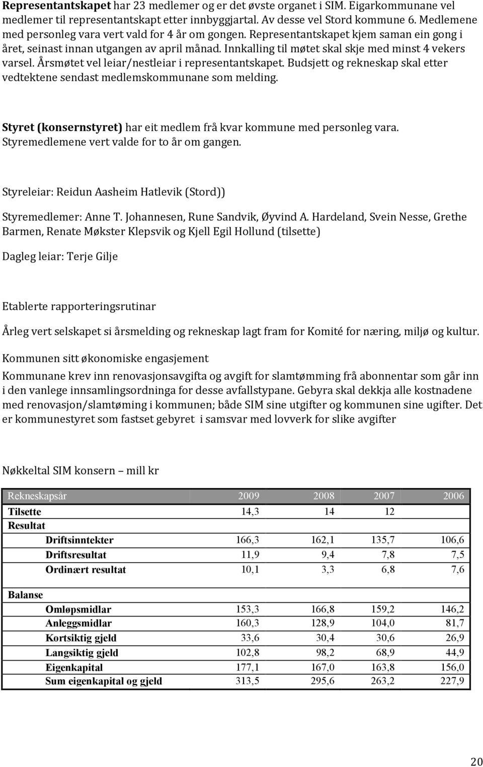 Innkalling til møtet skal skje med minst 4 vekers varsel. Årsmøtet vel leiar/nestleiar i representantskapet. Budsjett og rekneskap skal etter vedtektene sendast medlemskommunane som melding.