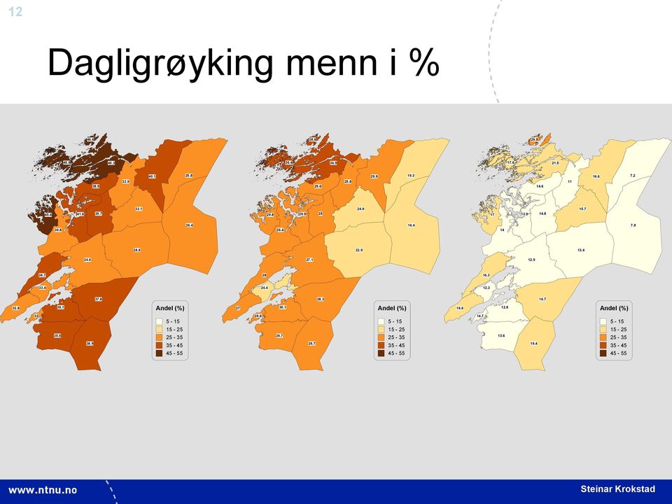 1 12.9 36.7 28 16.3 33.4 24.4 12.3 37.8 28.3 16.7 32.8 36.1 Andel (%) 27 30.1 Andel (%) 16.6 12.8 Andel (%) 32 35.