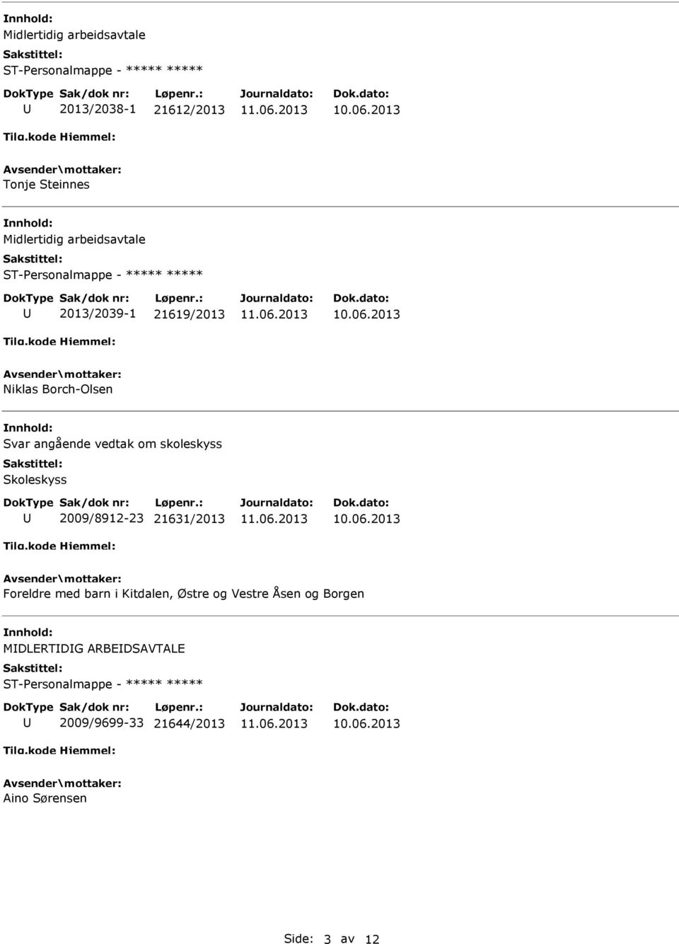 skoleskyss Skoleskyss 2009/8912-23 21631/2013 Foreldre med barn i Kitdalen, Østre