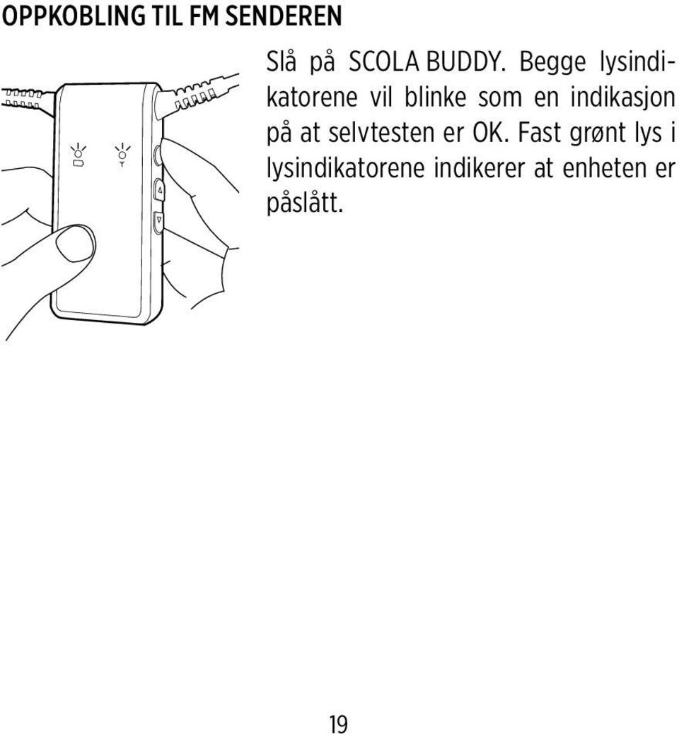 indikasjon på at selvtesten er OK.