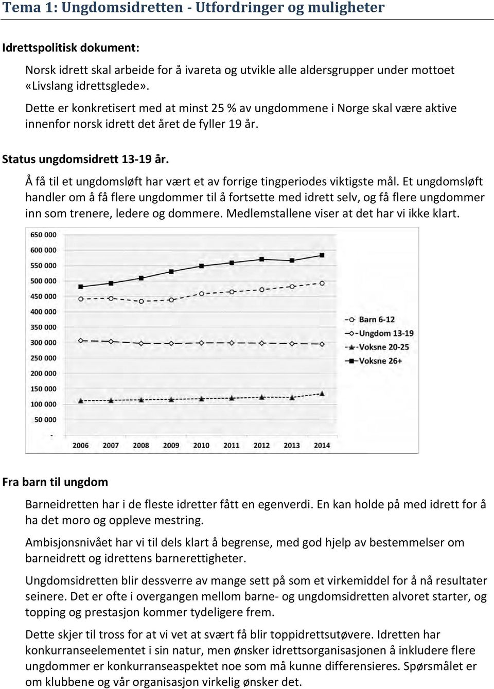 Å få til et ungdomsløft har vært et av forrige tingperiodes viktigste mål.