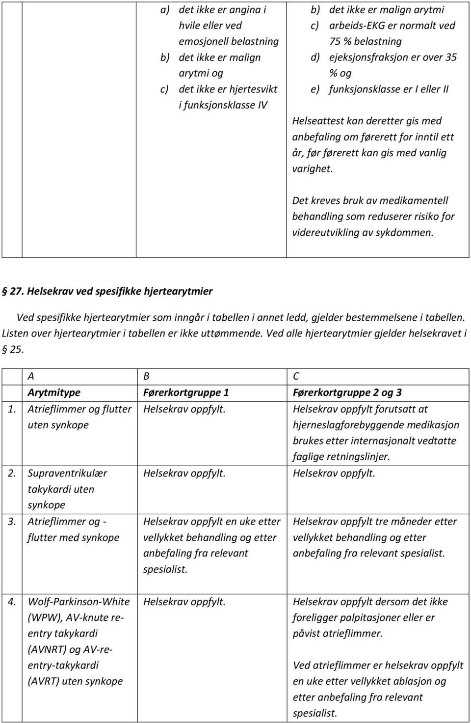 Det kreves bruk av medikamentell behandling som reduserer risiko for videreutvikling av sykdommen. 27.