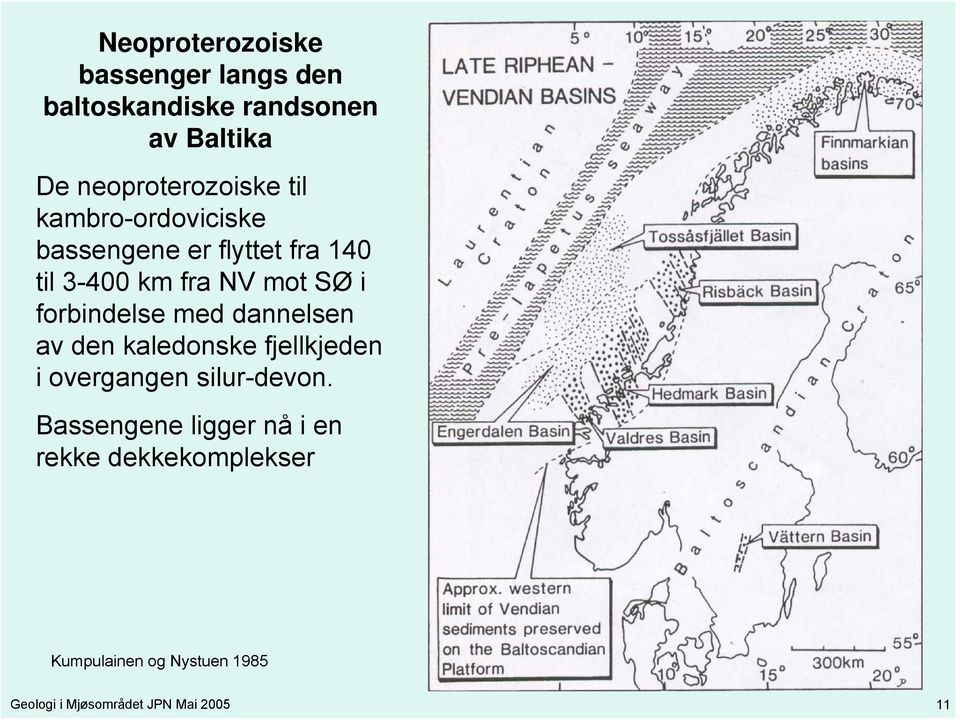 forbindelse med dannelsen av den kaledonske fjellkjeden i overgangen silur-devon.