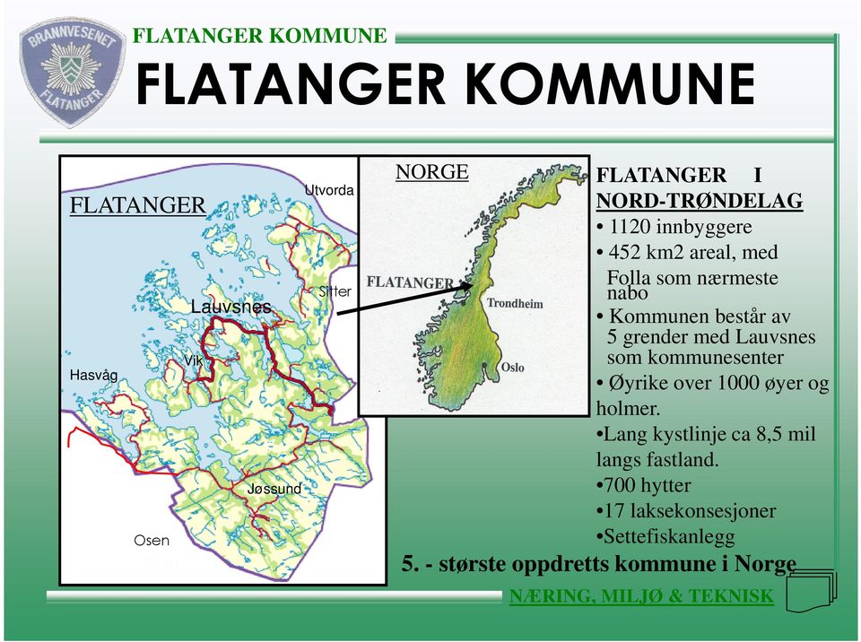 grender med Lauvsnes som kommunesenter Øyrike over 1000 øyer og holmer.