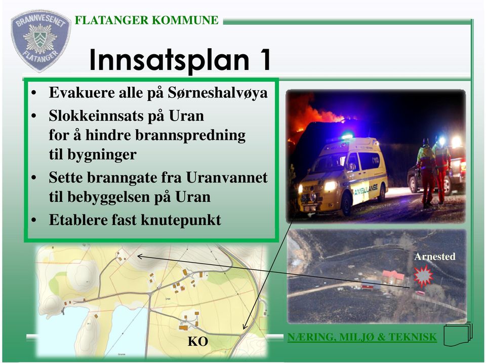 til bygninger Sette branngate fra Uranvannet til