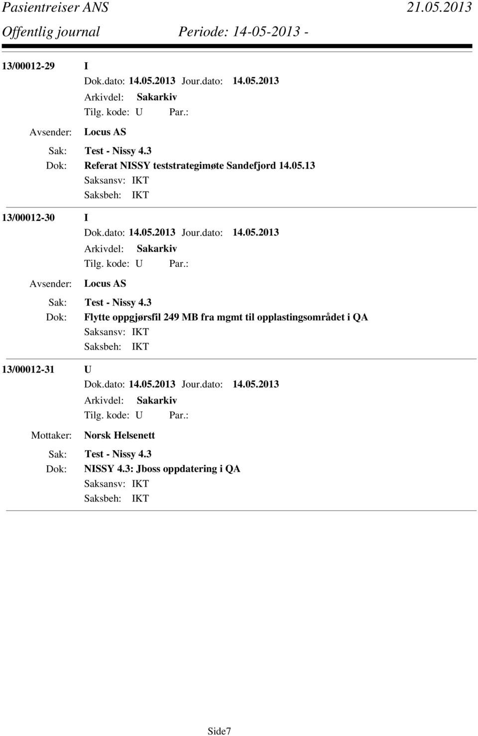 13 13/00012-30 I Locus AS Test - Nissy 4.