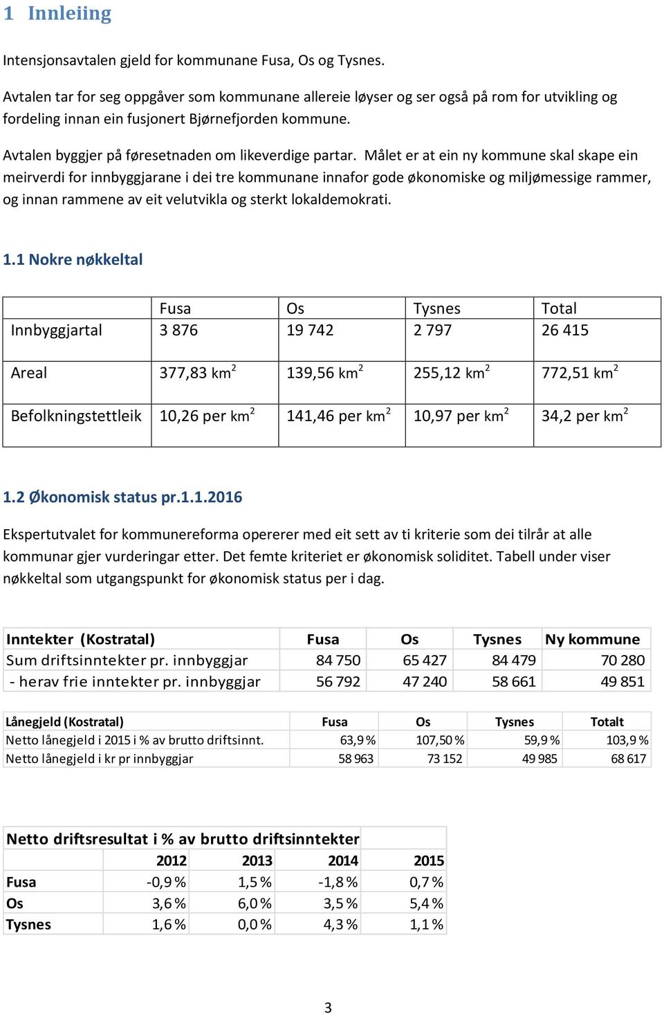 Avtalen byggjer på føresetnaden om likeverdige partar.