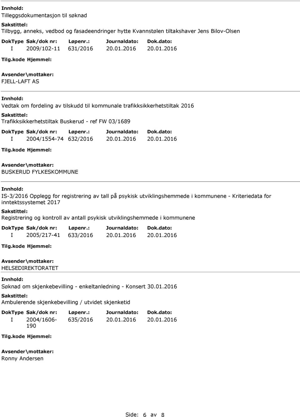 tall på psykisk utviklingshemmede i kommunene - Kriteriedata for inntektssystemet 2017 Registrering og kontroll av antall psykisk utviklingshemmede i kommunene 2005/217-41 633/2016