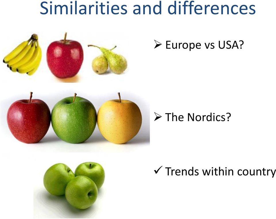 vs USA? The Nordics?