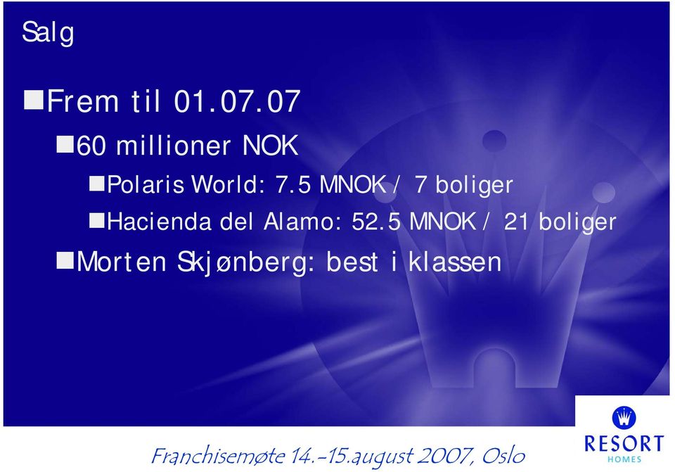 5 MNOK / 7 boliger Hacienda del