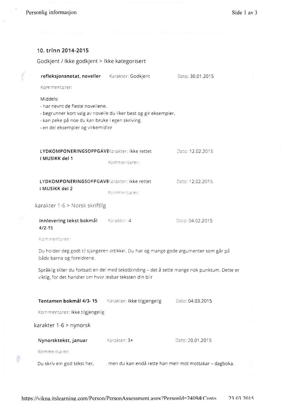 02.2015 IMUSIKK del1 I "\(7!W T7'T 1vE"Z 1 :! E?fI LYDKOMPONERlNGSOPPGAVE<5'aKteri Ikke rettet D510 12.02.2015 I MUSIKK del 2 5:;"1 V* ( ~"1.ii.