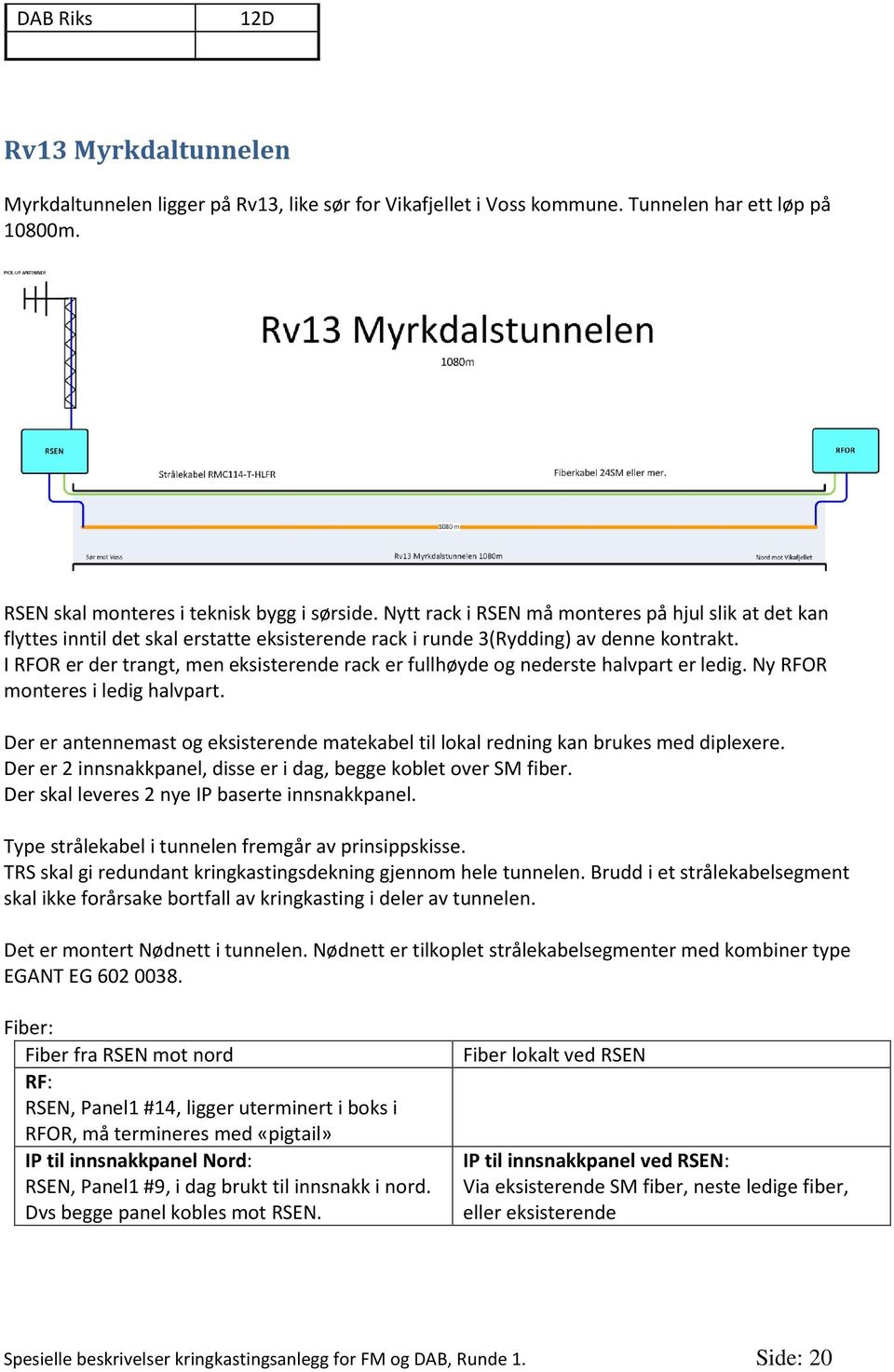 I RFOR er der trangt, men eksisterende rack er fullhøyde og nederste halvpart er ledig. Ny RFOR monteres i ledig halvpart.