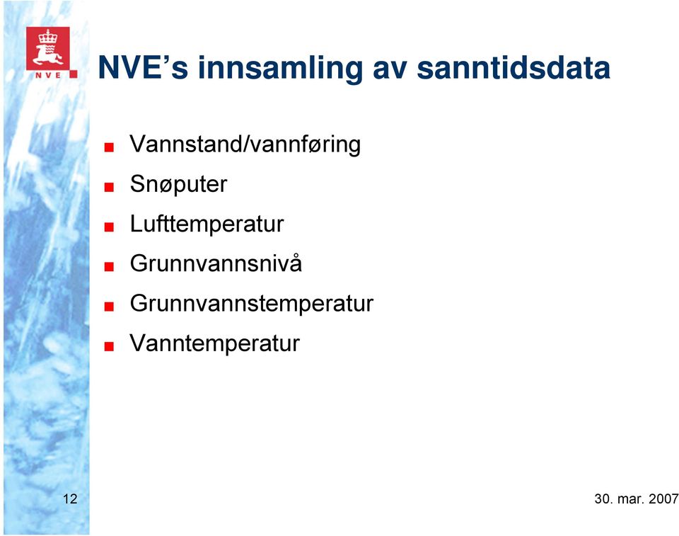 Lufttemperatur Grunnvannsnivå