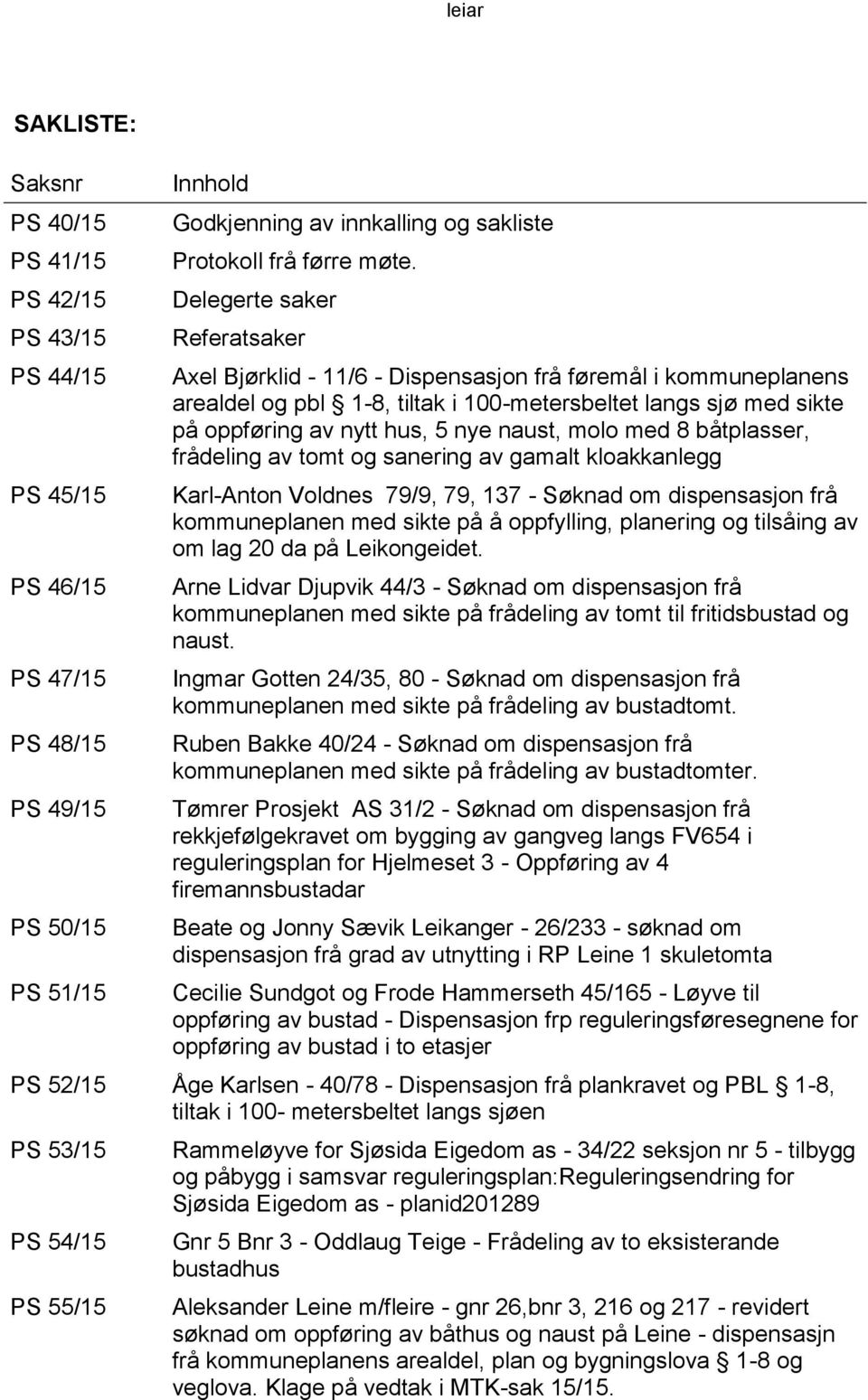 naust, molo med 8 båtplasser, frådeling av tomt og sanering av gamalt kloakkanlegg Karl-Anton Voldnes 79/9, 79, 137 - Søknad om dispensasjon frå kommuneplanen med sikte på å oppfylling, planering og